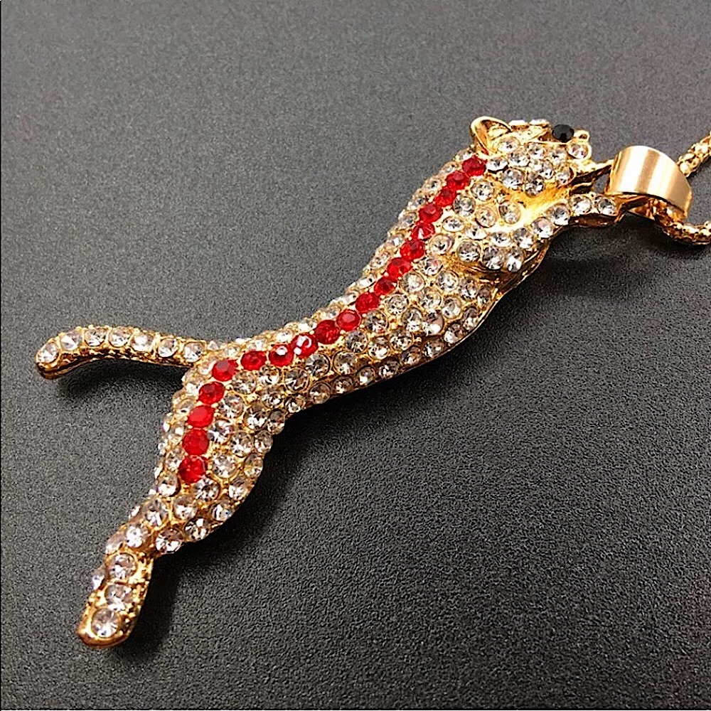 Betsey Johnson Leopard Cheetah Necklace